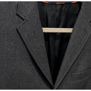 Vintage J.Crew Blazer 40S Gray Wool Classic Sport Coat Jacket Career Casual